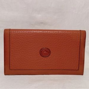 Vintage Dooney & Bourke Pebbled Leather Checkbook Holder